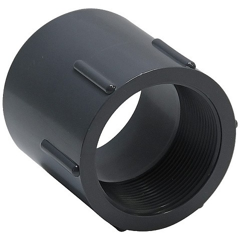 Муфта переходная НПВХ DN 50-1 1/2" PN 16 клеевая с внутренней резьбой черная Aquaviva FTH050E купить в Уфе | "Проконсим"
