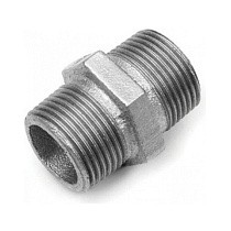  Ниппель чугунный DN 15-50 PN 16 оцинкованный штуцер-штуцер Ду   Дн 50 2" Ру  соед. (215100060) со склада Проконсим в Уфе