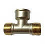 Тройники латунные никелированные DN 15-20 PN 40 штуцер-муфта -штуцер купить в Уфе | "Проконсим"