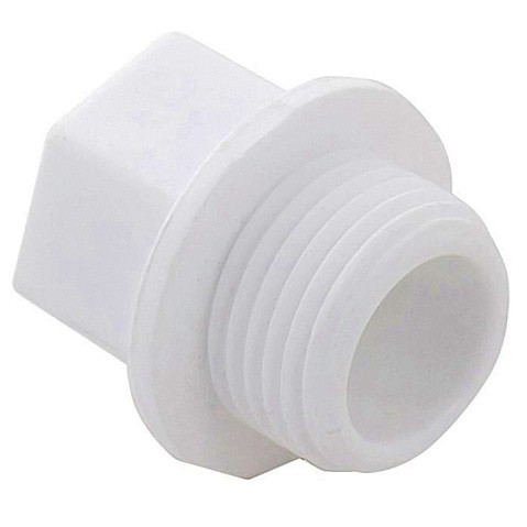Заглушка резьбовая ПП  1/2'' PN 25 с наружной резьбой белая VALFEX  купить в Уфе | "Проконсим"