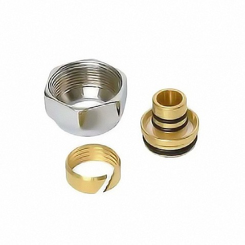 Евроконус 3/4'' DN 20х2,8 для PEX МП-труб обжимной 2 резьбовых кольца на штуцере Varmega VM09205 купить в Уфе | "Проконсим"