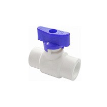 Краны шаровые ПП DN 20-25 PN 25 полупроходные белые с синей ручкой Valfex купить в Уфе | "Проконсим"