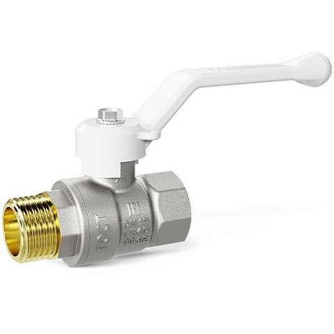 Краны латунные шаровые DN 15-50 PN 25-40 никелированные рычаг белый муфта-штуцер LD Pride 47.303 купить в Уфе | "Проконсим" Краны латунные шаровые DN 15-50 PN 25-40 никелированные рычаг белый муфта-штуцер LD Pride 47.303 купить в Уфе | "Проконсим"