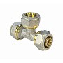 Тройники латунные для PEX труб DN 16-32 PN 10 обжимные никелированные Valfex VF.331.N купить в Уфе | "Проконсим"