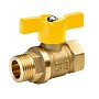 Кран латунный шаровой газовый 11Б27п DN20 PN40 бабочка муфта-штуцер БАЗ Standart купить в Уфе | "Проконсим"