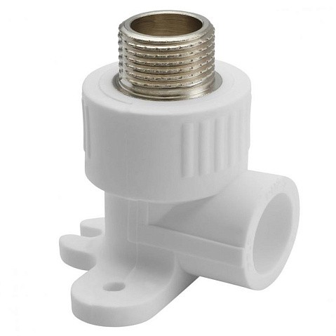 Угольник установочный ПП 20-3/4'' PN 25 с наружной резьбой белый РТП 15105 купить в Уфе | "Проконсим"