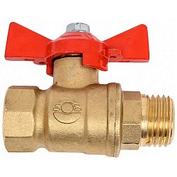  Латунный шаровой кран Ду32 Ру40 Valfex VF.218.LB1.114.DP 11Б27фт1М ВР-НР, проход , бабочка. (111201516) со склада Проконсим в Уфе