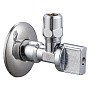Кран латунный шаровой угловой MVI BV.464 DN 15-цанга 10 PN 10 наружная-M10 штуцер бабочка