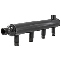 Коллектор распределительный стальной DN 25 PN 16 вход 15-15 2 выхода НР 1/2'' выход под кран Маевского, универсальный PLP купить в Уфе | "Проконсим"