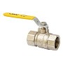 Кран латунный шаровой газовый MVI BV.811 DN 40 PN 25 никелированный полнопроходной муфта-муфта рычаг купить в Уфе | "Проконсим"