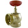 Клапан пожарный латунный КПЛМ DN65 PN16 угловой 90гр. муфта-штуцер с удлиненным шпинделем Апогей