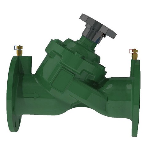 Клапан балансировочный чугунный DN250 PN16 фланцевый ручной Kvs 1312,0 м³/ч с измерительными ниппелями GALA Тип. 1216H купить в Уфе | "Проконсим"