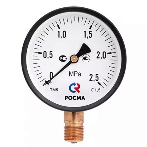 Мановакуумметр Росма ТМВ-610Р.00 общетехнический, 150мм, -0.1-0.15МПа, резьба G1/2''.радиальный, класс точности 1,5 купить в Уфе | "Проконсим"