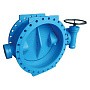 Затвор дисковый поворотный DN 100 PN 16 фланцевый с 2-эксцентриситетом c редуктором FAF 38000100 купить в Уфе | "Проконсим"