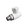 Кран шаровой для радиатора ПП 20-1/2'' PN 25 прямой с американкой белый VALFEX  купить в Уфе | "Проконсим"
