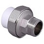 Муфта комбинированная ПП 20-1/2'' PN 25 разъёмная с наружной резьбой белая VALFEX  купить в Уфе | "Проконсим"