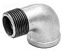 Угольники чугунные 90 гр. DN 15-25 PN 16 оцинкованные муфта-штуцер Fittex Plus купить в Уфе | "Проконсим"