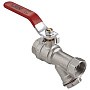 Краны латунные шаровые DN 15-20 PN 25 никелированные с фильтром рычаг муфта-муфта MVI BV.631 купить в Уфе | "Проконсим"