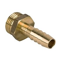  Штуцеры латунные DN 1-25 PN 40 НР с ершом под шланг прямые Ду  Дн 15х1/2" Ру  соед. (215300512) со склада Проконсим в Уфе