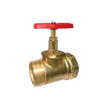  Клапан латунный пожарный прямой DN50 PN16 под газовый ключ муфта-штуцер Цветлит  со склада Проконсим в Уфе