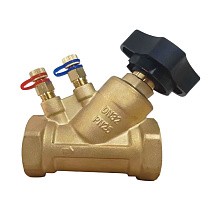  Клапаны балансировочные DN 15-50 PN 25 латунные наклонные с измерительными ниппелями GALA Тип. 1206 Ду Ру GALA Тип. 1206  ручной, соед.  (930500025) со склада Проконсим 