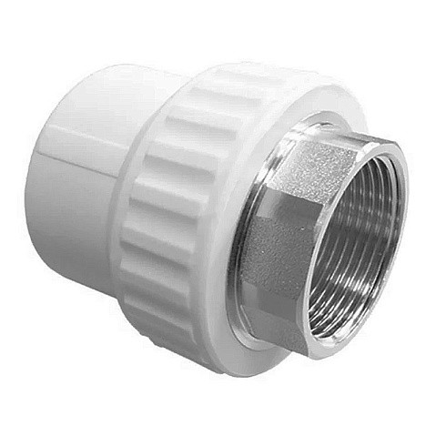 Муфта комбинированная ПП 40-1 1/4'' PN 25 под ключ с внутренней резьбой белая VALFEX  купить в Уфе | "Проконсим"