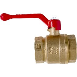  Латунный шаровой кран Ду25 Ру40 Valfex VF.214.LR1.100.DP 11Б27фт1М ВР-ВР, проход , рычаг. (111101015) со склада Проконсим в Уфе