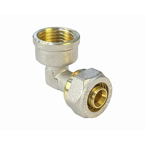 Угольники латунные для PEX труб DN 16-20 PN 10 обжимные никелированные с внутренней резьбой Valfex VF.352.N купить в Уфе | "Проконсим" Угольники латунные для PEX труб DN 16-20 PN 10 обжимные никелированные с внутренней резьбой Valfex VF.352.N купить в Уфе | "Проконсим"
