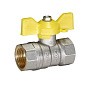 Кран латунный Temper серия 83 DN15 PN40 никелированный газовый бабочка м-м ГОСТ Р 59553 купить в Уфе | "Проконсим"
