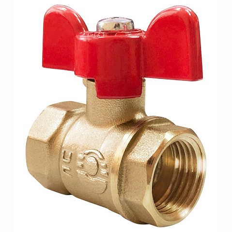Кран латунный шаровой Valfex Optima.217.L0B1 11Б27фт1М DN 20 PN 25 муфта-муфта бабочка купить в Уфе | "Проконсим"