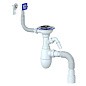 Сифон для мойки Unicorn В427Р, 40х50 гибкий отвод, 3 1/2'' х40 с отводом для стиральной машины, круглый и прямоугольный перелив купить в Уфе | "Проконсим"