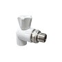 Кран шаровой для радиатора ПП 20-1/2'' PN 25 угловой с американкой белый VALFEX  купить в Уфе | "Проконсим"