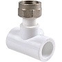 Тройник ПП с накидной гайкой 20-1/2'' PN 25 белый РВК купить в Уфе | "Проконсим"